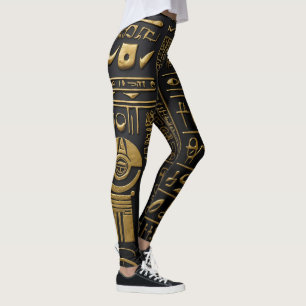 Egyptisch goud hiërogliefen Leggings