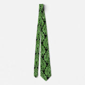  Egyptisch Groen Glitter Ornamental Pattern Stropdas (Achterkant)