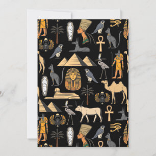 Egyptisch hiërogliefen symbool patroon achtergrond kaart