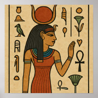 Egyptisch Hiërogliefenkunst Oude Symbolen Poster