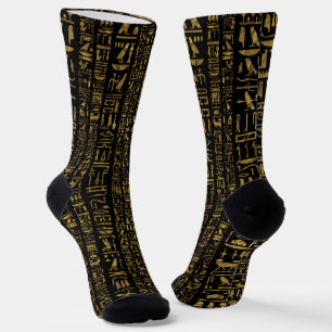 Egyptisch hiërogliefenpatroon vintage sokken