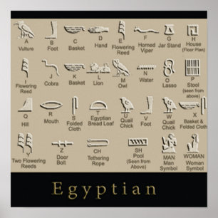 Egyptisch Hieroglyphics poster