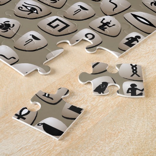 Egyptisch Hieroglyphics Stones Pattern Legpuzzel (Zijkant)