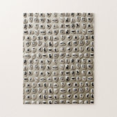 Egyptisch Hieroglyphics Stones Pattern Legpuzzel (Verticaal)
