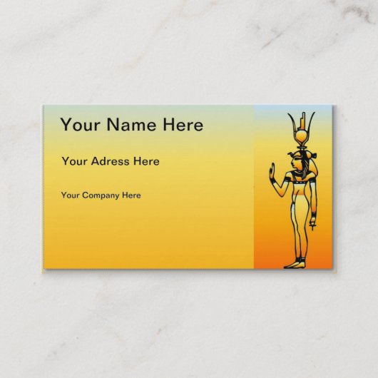 Egyptisch Hieroglyphics Visitekaartje (Voorkant)