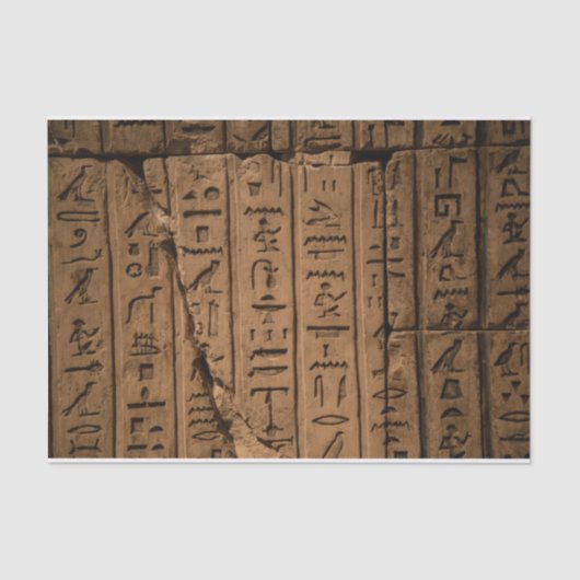 Egyptisch Hieroglyphics-weefselboek Tissuepapier (Voorkant)
