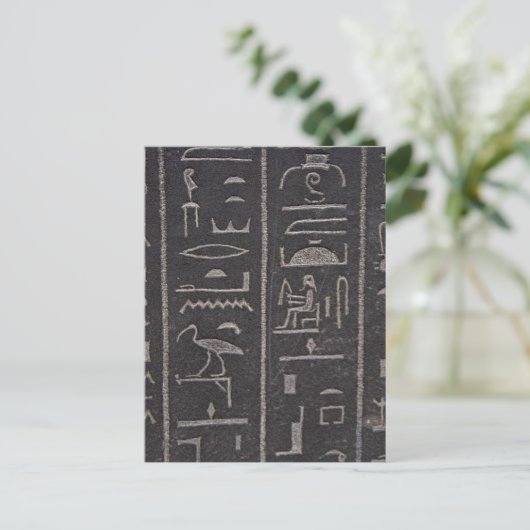Egyptisch Hieroglyphs Briefkaart (Staand voorkant)