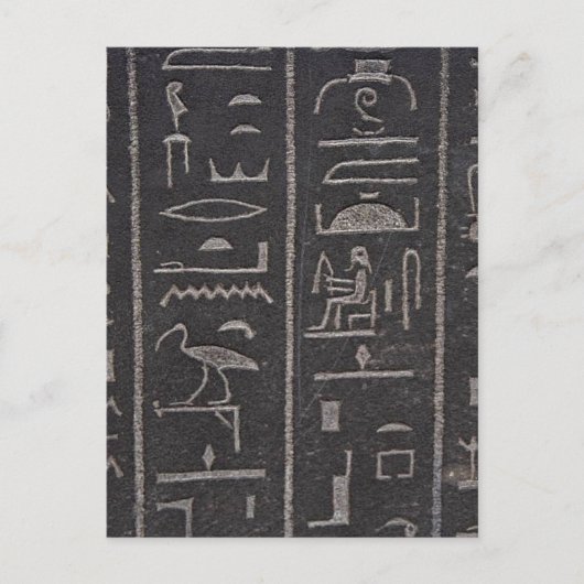 Egyptisch Hieroglyphs Briefkaart (Voorkant)
