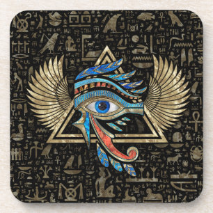 Egyptisch Horus-oog - Wadjet-sieraad Bier Onderzetter