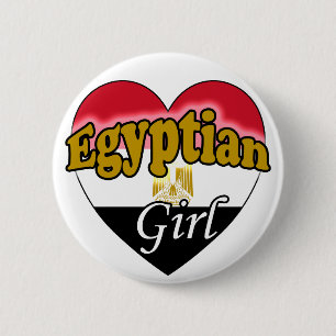 Egyptisch meisje ronde button 5,7 cm