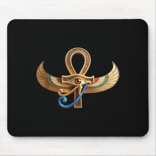 Egyptisch oog van horus ankh Egypte archeoloog  Muismat