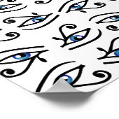 Egyptisch oog van Horus of wadjet Poster (Hoek)