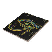 Egyptisch oog van Horus over hiërogliefen en marme Tegeltje (Zijkant)