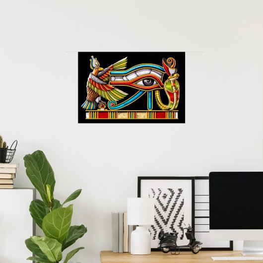 Egyptisch oog van Horus Poster (Thuiskantoor)