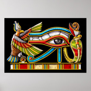 Egyptisch oog van Horus Poster