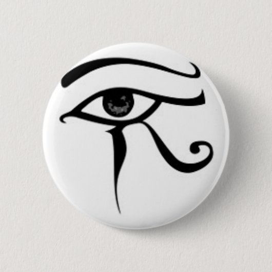 Egyptisch oog van Horus Ronde Button 5,7 Cm (Voorkant)