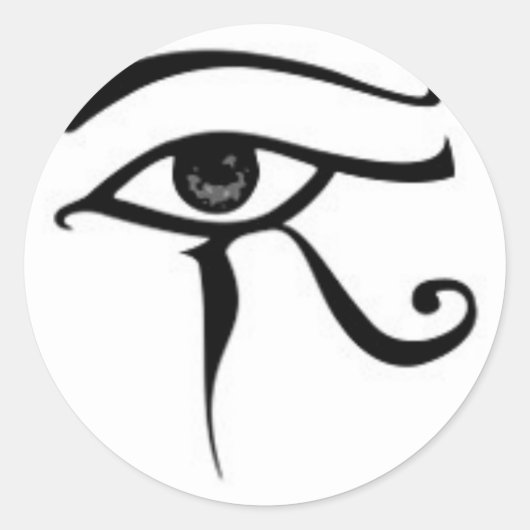 Egyptisch oog van Horus Ronde Sticker (Voorkant)