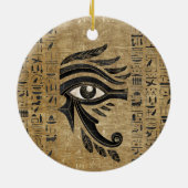 Egyptisch oog van Horus - Wadjet Keramisch Ornament (Achterkant)