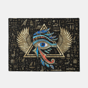 Egyptisch oog van paarden - Wadjet Ornament Deurmat