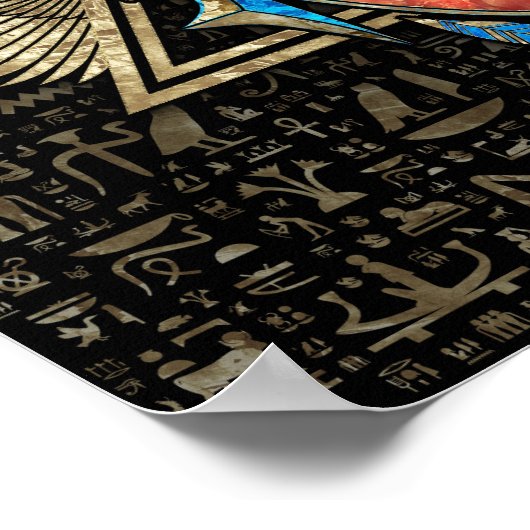 Egyptisch oog van paarden - Wadjet Ornament Poster (Hoek)