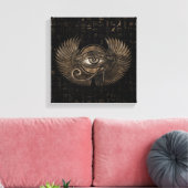 Egyptisch oog - Wadjet  Gold Canvas Afdruk (Insitu (Woonkamer))