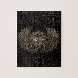 Egyptisch oog - Wadjet  Gold Legpuzzel