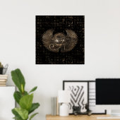 Egyptisch oog - Wadjet  Gold Poster (Thuiskantoor)