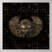 Egyptisch oog - Wadjet Gold Poster (Voorkant)