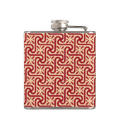 Egyptisch patroon van tegel, maroon en perziken heupfles (Achterkant)