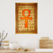 Egyptisch Poster - Ankh Cross (Keuken)