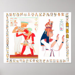 Egyptisch poster van oude egypte goden