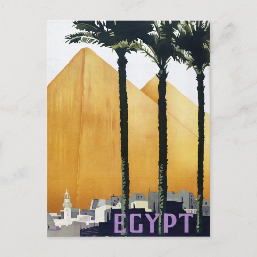 Egyptisch poster van vintage Rested Briefkaart (Voorkant)
