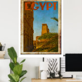  Egyptisch reisbureau voor tempels Poster (Thuiskantoor)