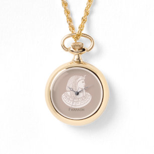 Egyptisch Roos Farao Pink Stone Style Egypte Horloge