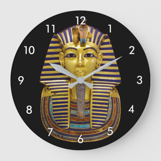 Egyptisch Royal Golden Mask Grote Klok (Voorkant)