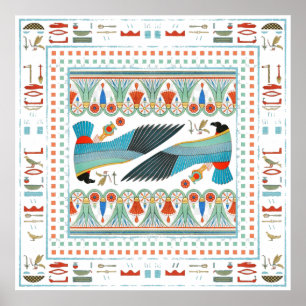 Egyptisch sierlijk naadloos patroon I Poster