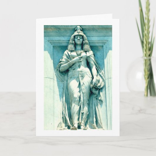 Egyptisch standbeeld in het museum van Caïro Kaart (Voorkant)