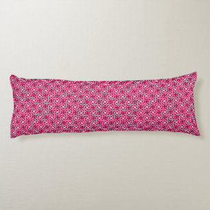Egyptisch tegelpatroon, Bourgogne en roze Lichaamskussen
