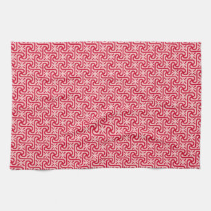 Egyptisch tegelpatroon, diep en licht roze theedoek