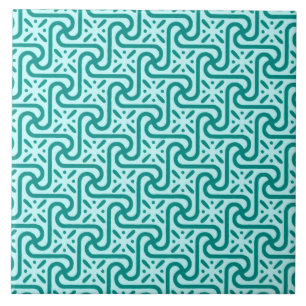 Egyptisch tegelpatroon, turquoise en aqua tegeltje