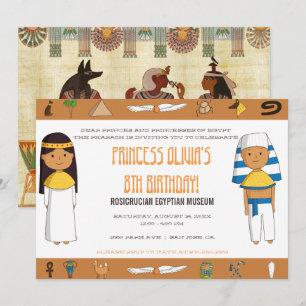 Egyptisch Thema Feest Uitnodiging