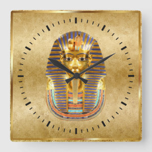 Egyptisch themawanddecor vierkante klok