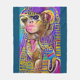 Egyptische aap fleece deken