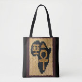 Egyptische Ankh Afrika Adinkra Artisan haakwerk Pr Draagtas (Voorkant)