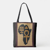 Egyptische Ankh Afrika Adinkra Artisan haakwerk Pr Draagtas (Achterkant)