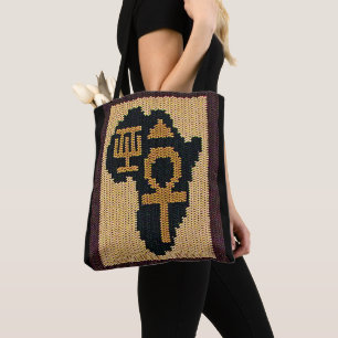 Egyptische Ankh Afrika Adinkra Artisan haakwerk Pr Draagtas
