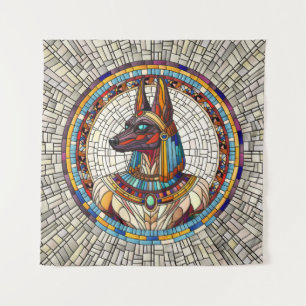 Egyptische Anubis - Mozaïek kunst Wandkleed