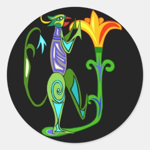 Egyptische Art Deco met een Lotus Flower Sticker