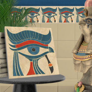 Egyptische Art Deco Oog van Horus Tegeltje