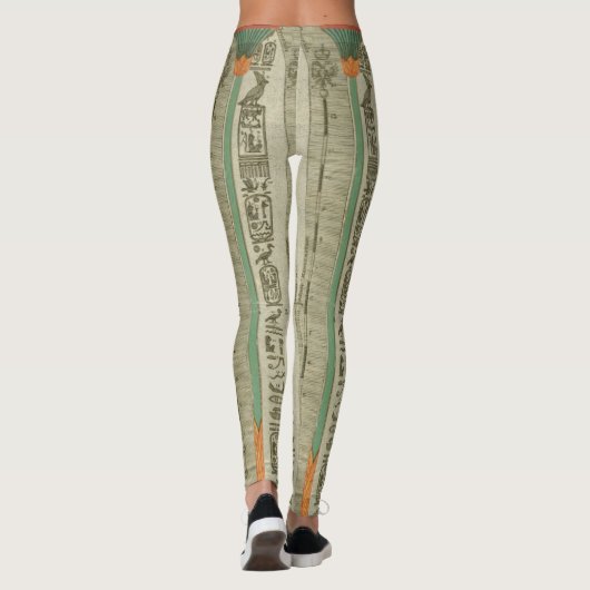 Egyptische Art Print Leggings (Achterkant)